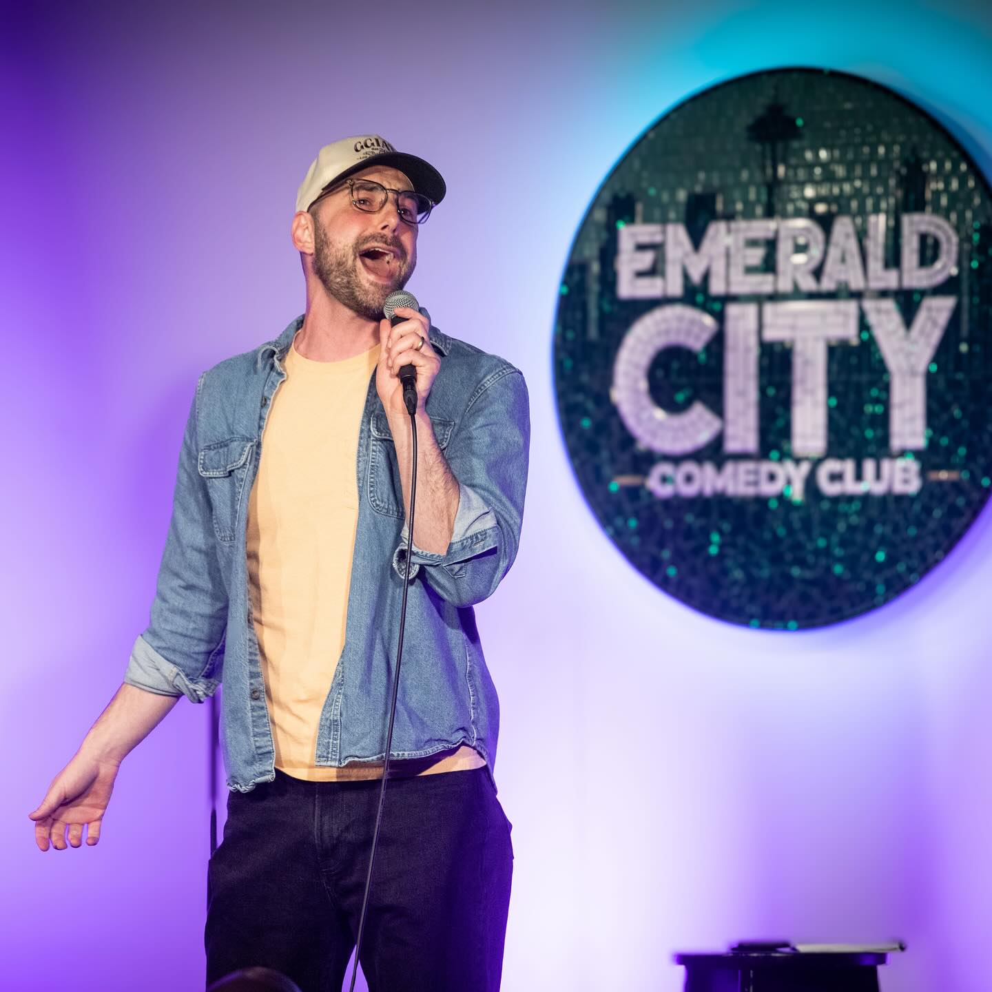 Joe Dombrowski performing on tour